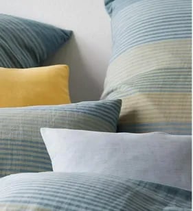 elegante Halbleinen Bettwäsche Fjord moosgrün